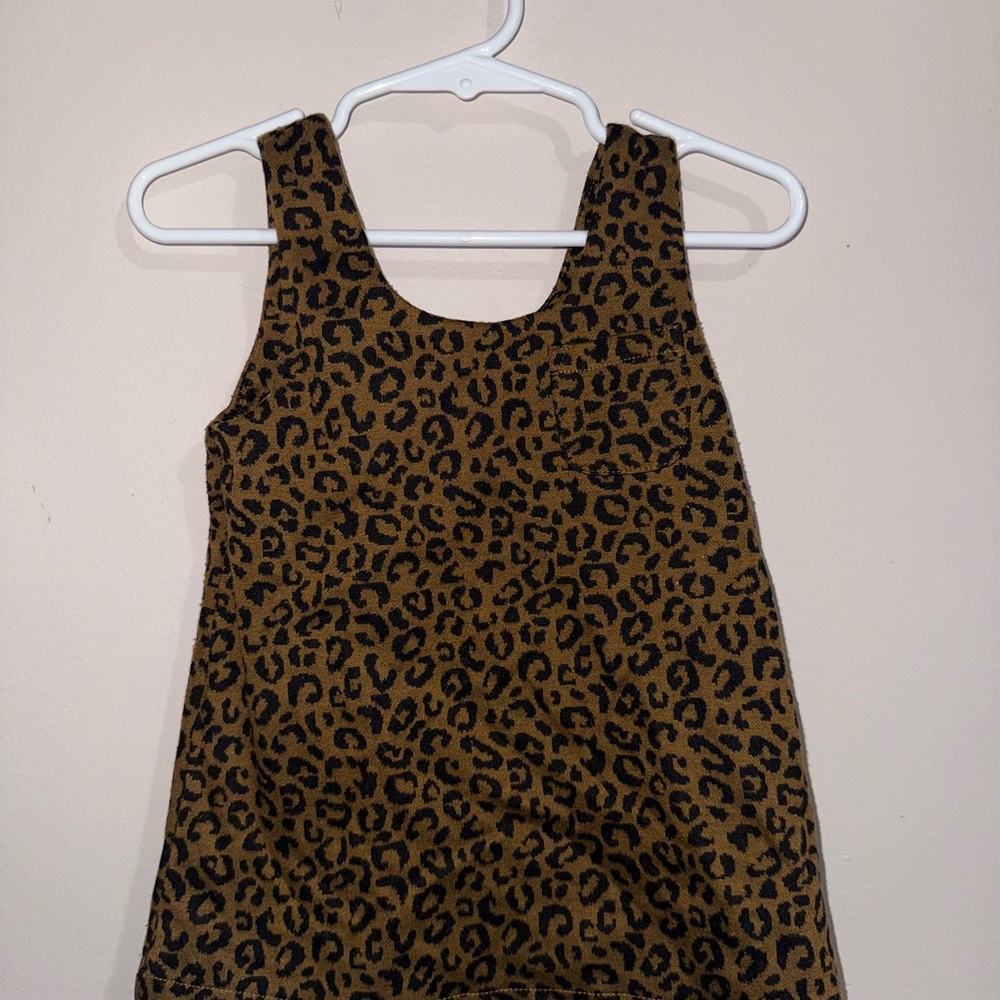 Old Navy Brown Leopard Print Kids Dress